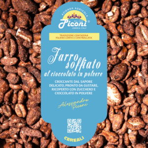 Farro soffiato al cioccolato in polvere